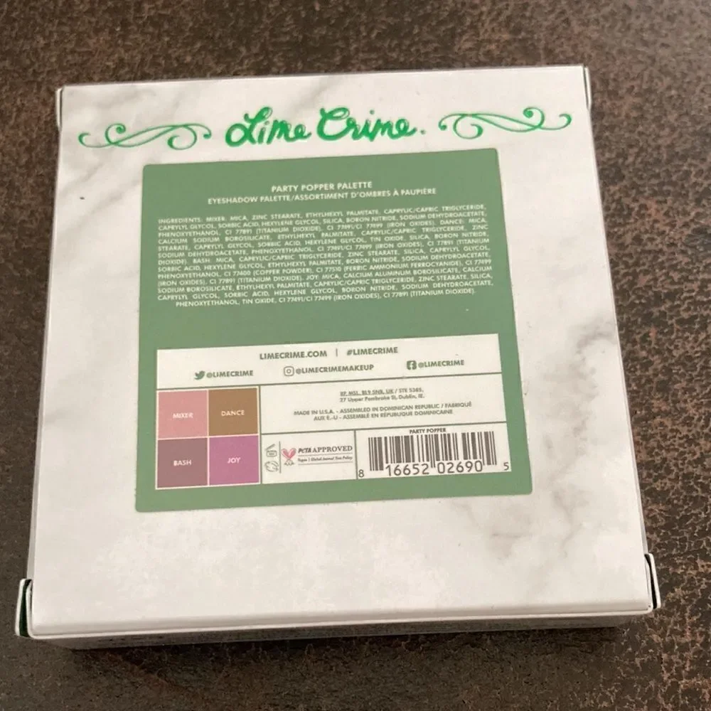 Lime Crime Party Popper Eyeshadow Palette